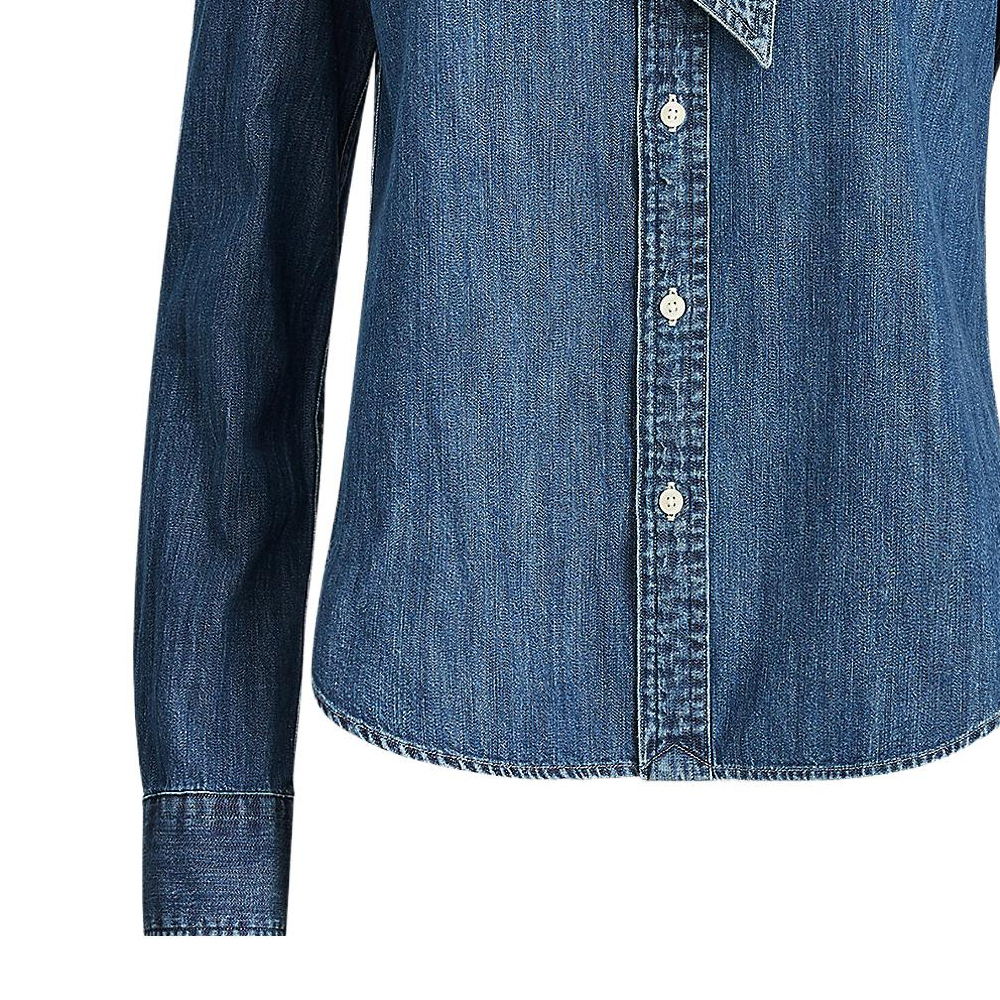 Джинсовая куртка женская деним синий Polo Ralph Lauren — фото 4