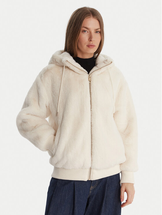 

Меховое пальто regular fit W5BL66 W3890 Guess, экрю