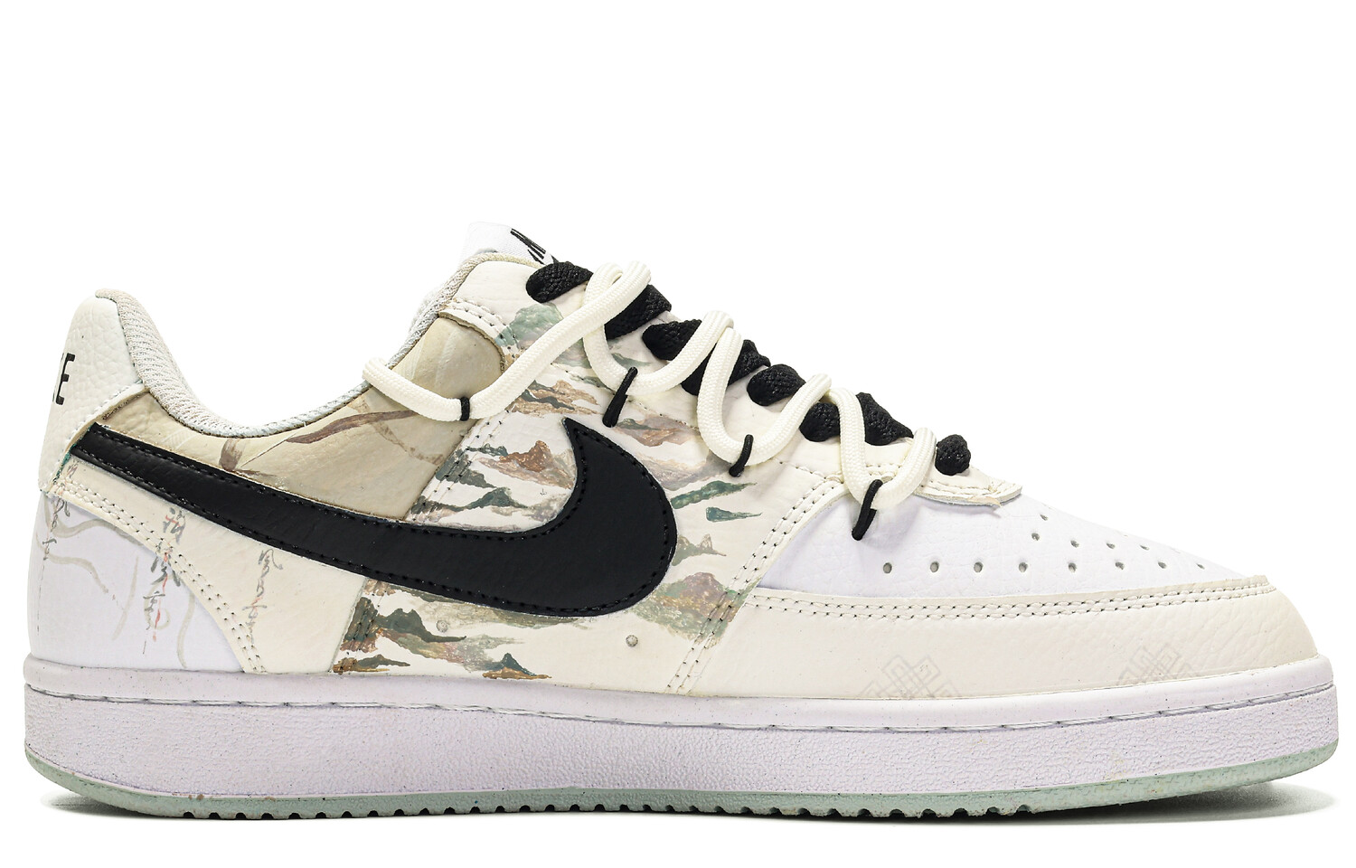 

Кроссовки Nike Court Vision 1 Skateboarding Shoes Men Low-top Beige/black, бежевый