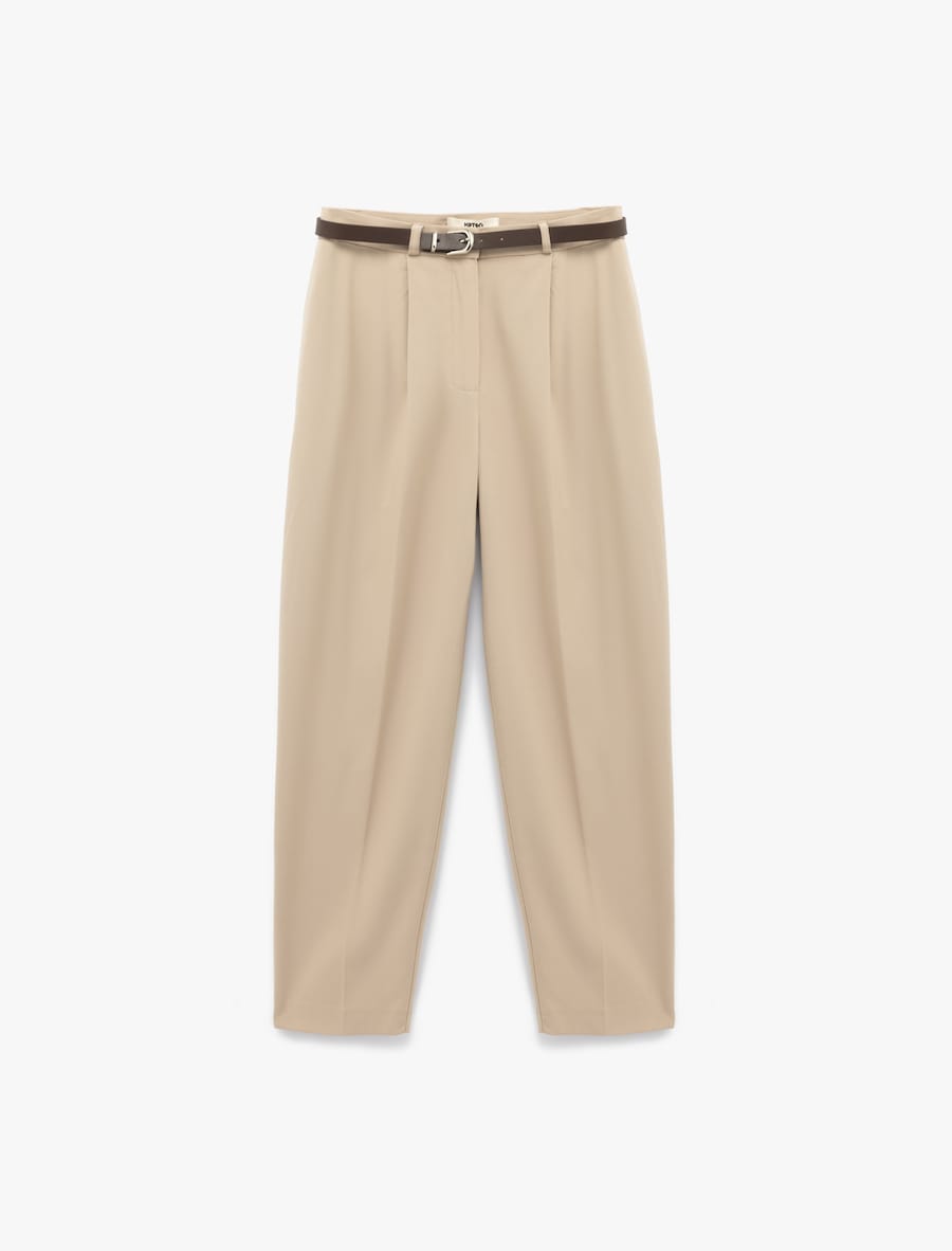 

Обычные брюки со складками спереди Koton, светло-коричневый