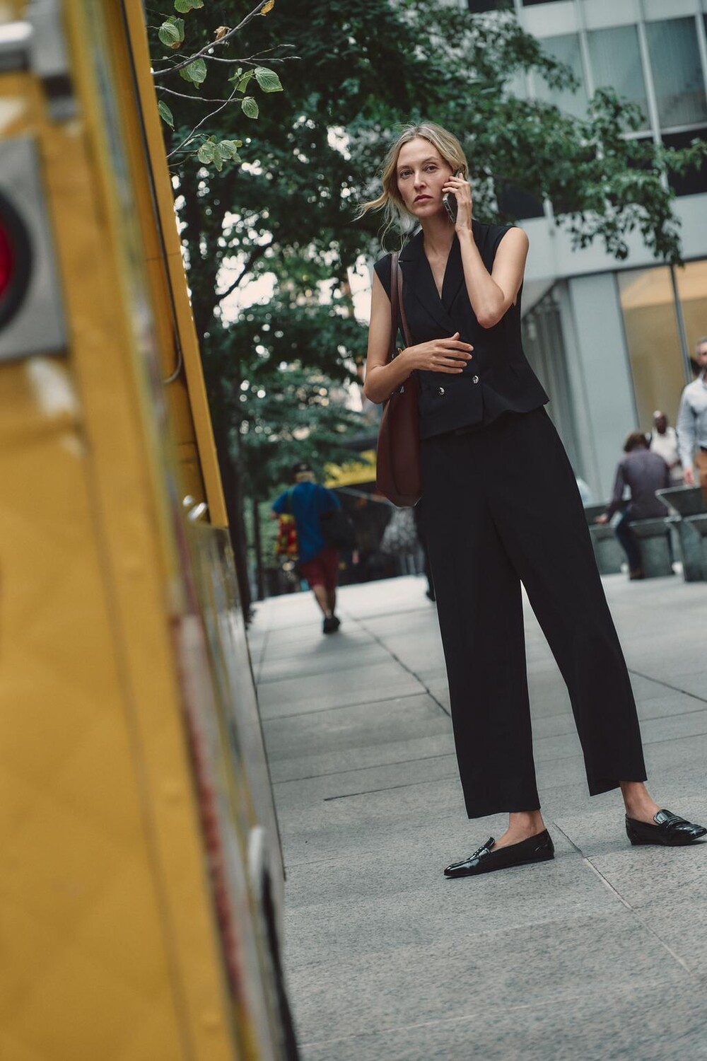 

Комбинезон с широким контрастом ZARA, черный
