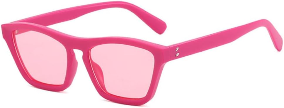 

LVTFCO Модные солнцезащитные очки «кошачий глаз» с градиентным переходом цвета, женские, с заклепками, защита от УФ-излучения UV400, мужские, трендовые, сине-желтые, Rose Pink Pink