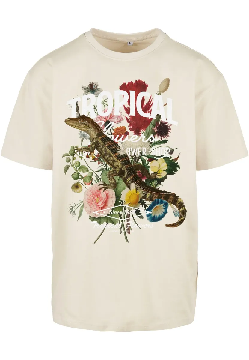 

Футболка Upscale by Mister Tee "Мужская футболка Oversize в тропическом стиле Upscale by Mister Tee", цвет Sand