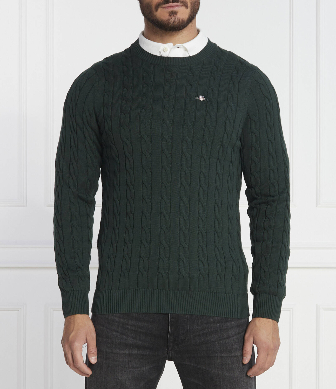 

Свитер Gant Regular Fit, цвет verde bottiglia