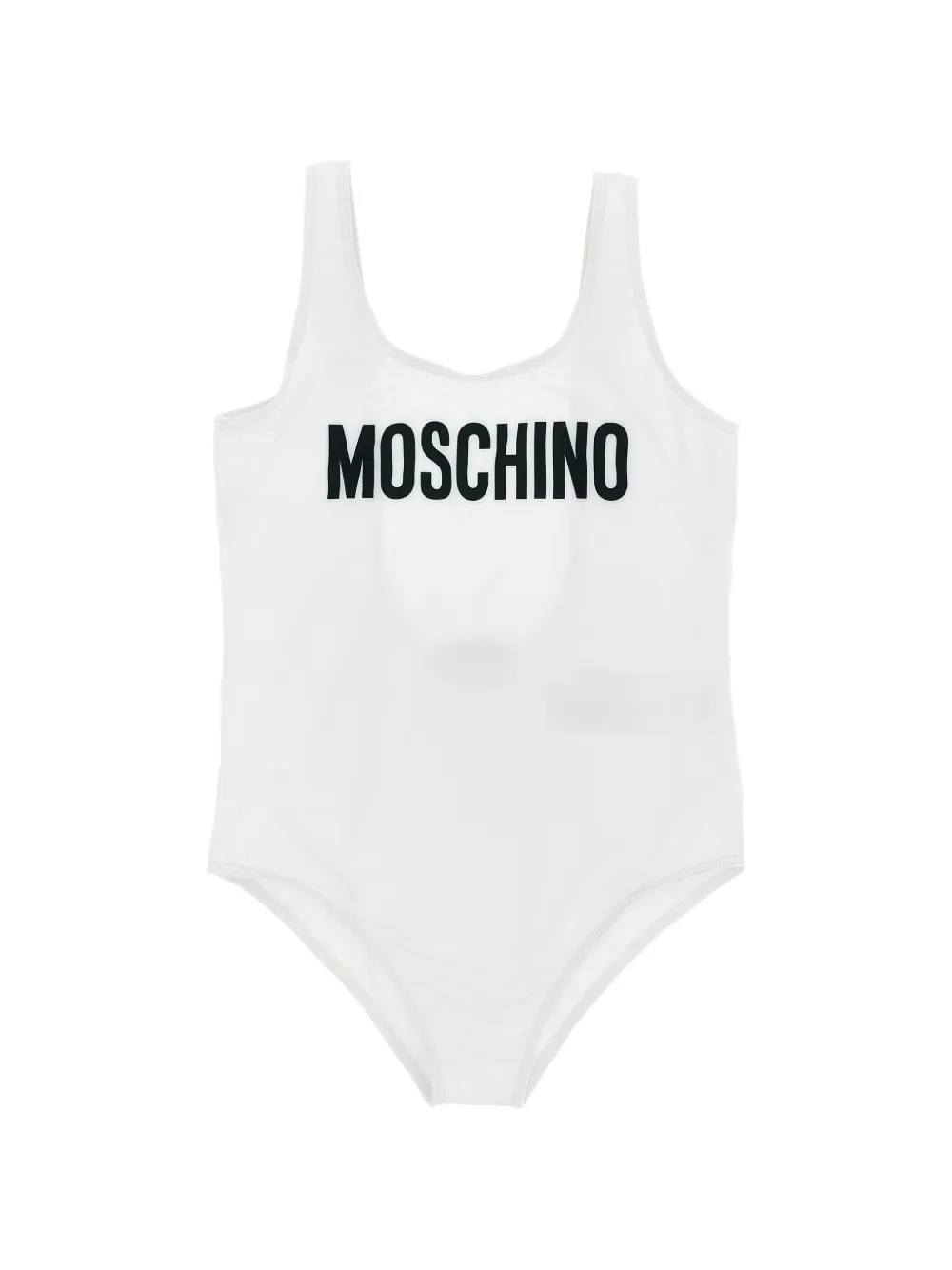 

Слитный купальник с логотипом Moschino Kids, белый