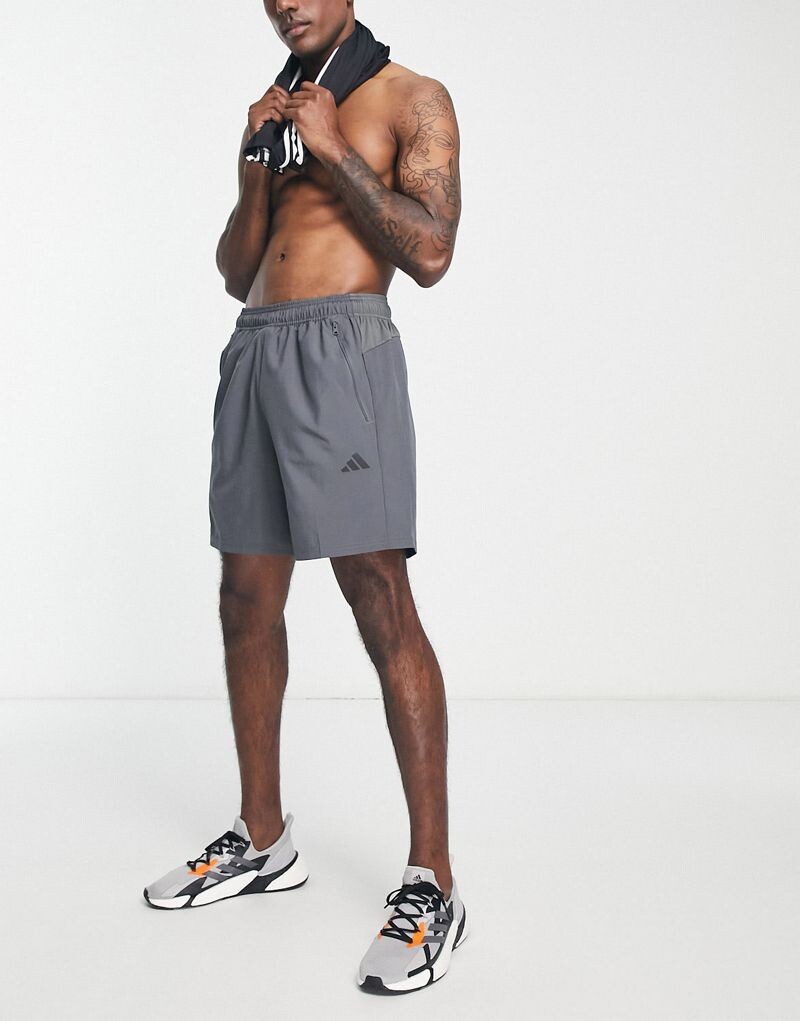 Серые шорты adidas Training Essentials 7 дюймов adidas — фото 4