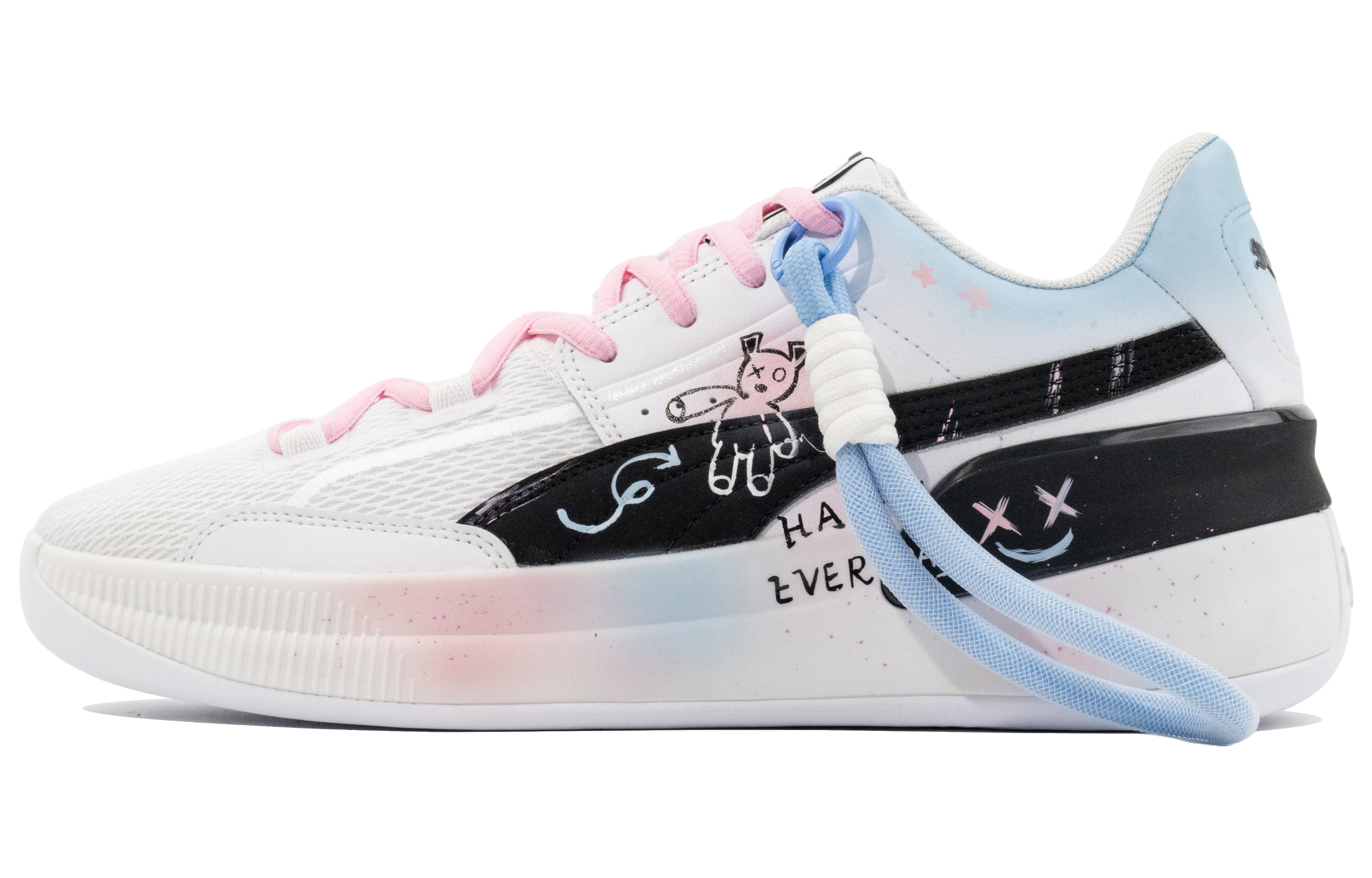 

PUMA Баскетбольные кроссовки Clyde Hardwood Team Low Top, мужские, розово-синие