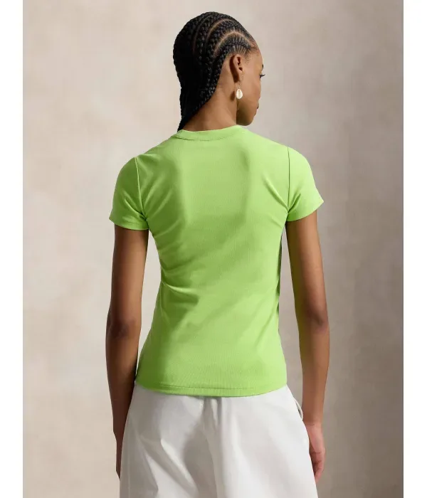 Футболка slim fit Polo Ralph Lauren, лаймовый — фото 3