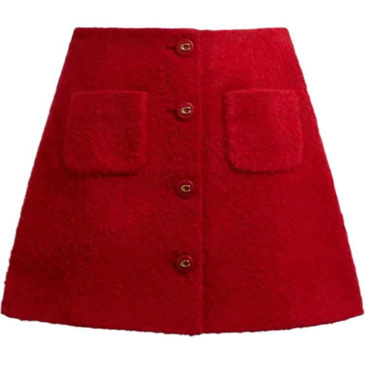 

COACH Женские повседневные короткие юбки Red