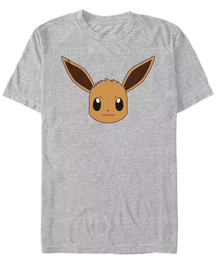 

Мужская футболка с коротким рукавом Pokemon Eevee Face Fifth Sun, серый