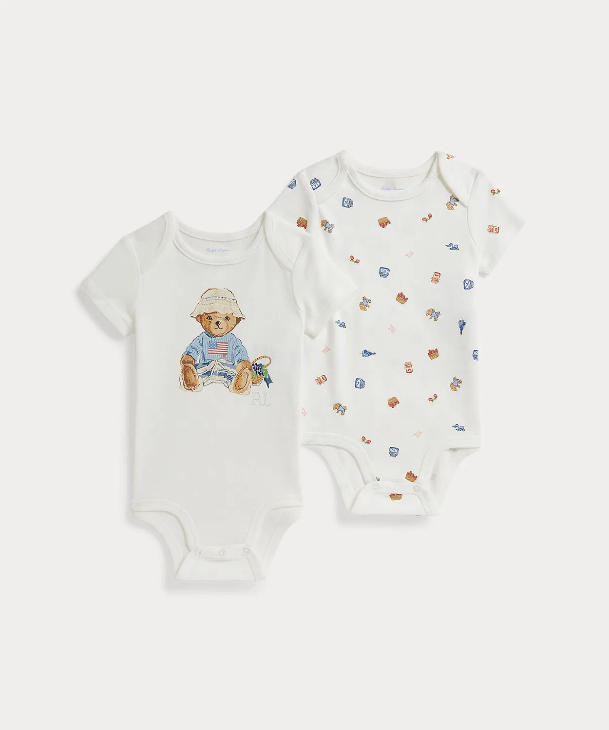 Боди-поло 2 шт., хлопок, Polo Ralph Lauren, розовый