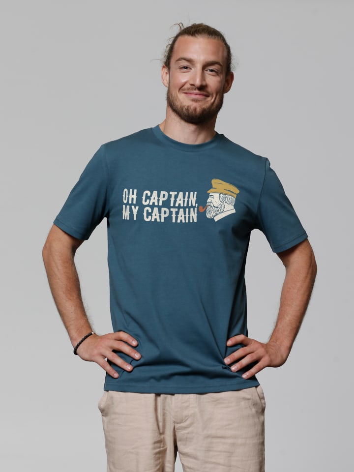

Футболка wat Apparel T-Shirt Oh captain my captain, цвет Petrol