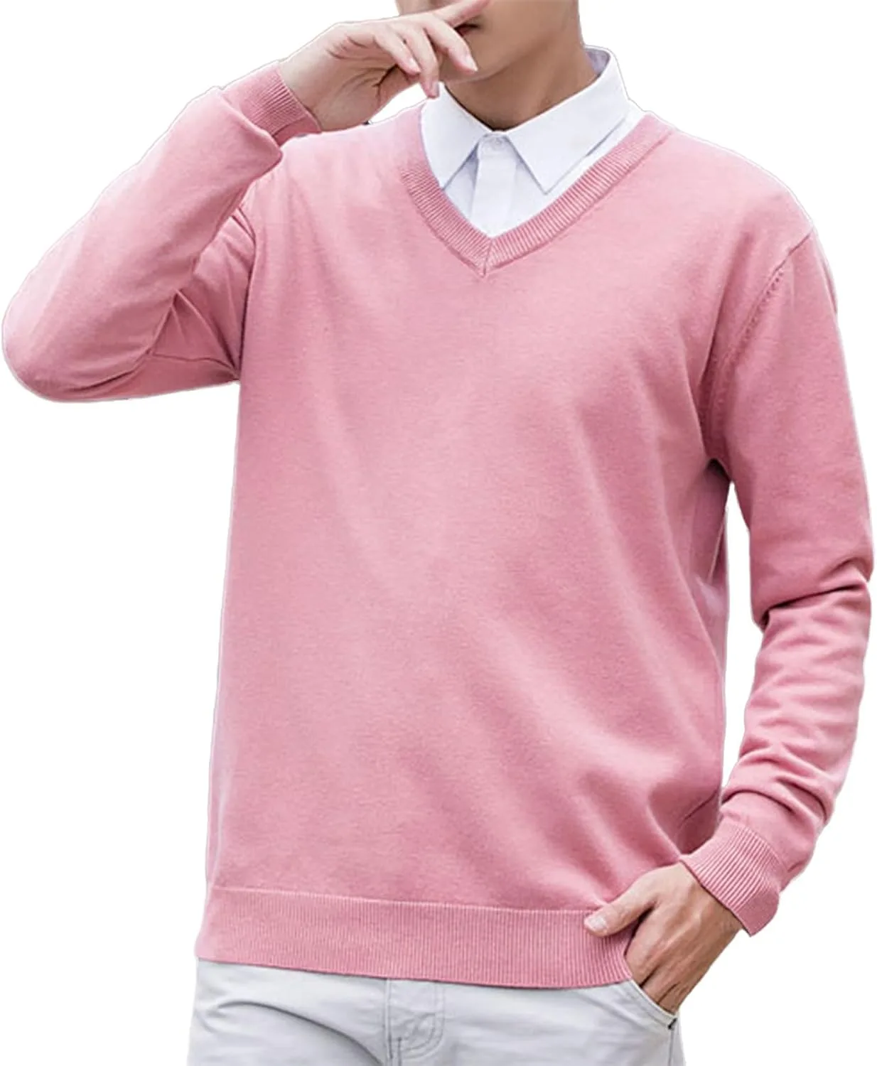 

Зимний вязаный свитер для мужчин Casual Slim Fit легкий термо