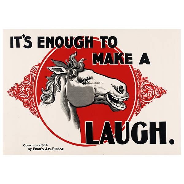 

Фреска LegendArte It's Enough Make a Horse Laugh, многоцветный