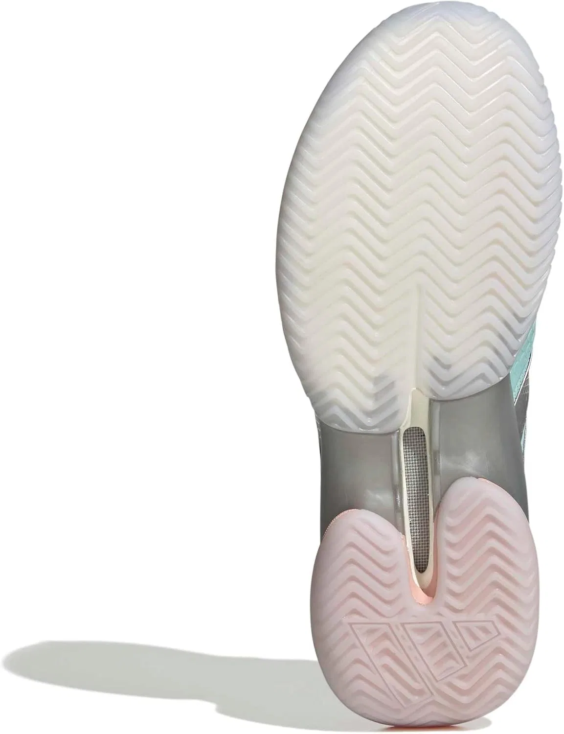 Кроссовки теннисные Adidas Barricade 14, цвет Semi Flash Aqua/Silver Metallic/Blush Pink — фото 3