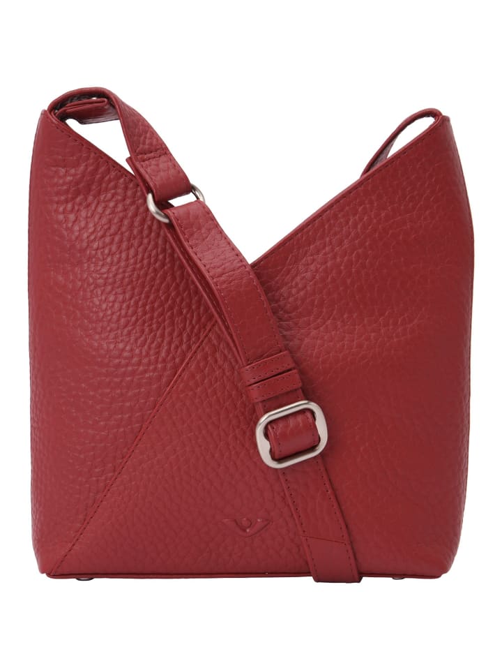 

VLD VOi Leather Design Кожаная сумка через плечо Hirsch, 22 см, гранатового цвета