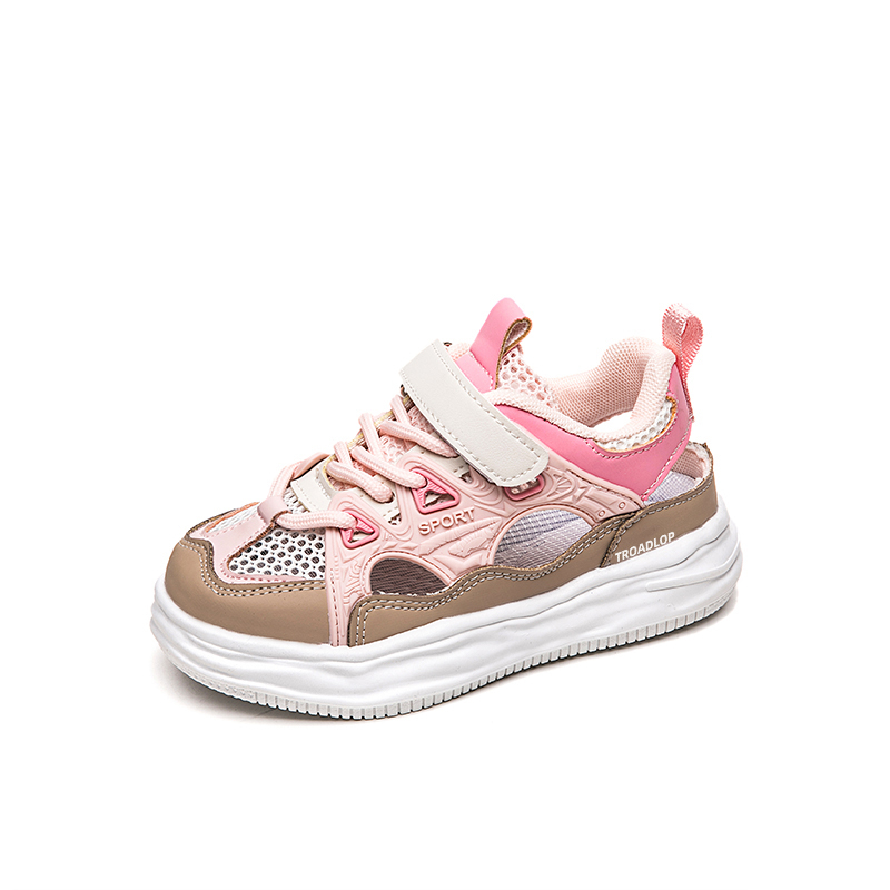 

Нескользящие, износостойкие, легкие, амортизирующие, дышащие, низкие детские кроссовки для повседневной носки. TROADLOP, розовый
