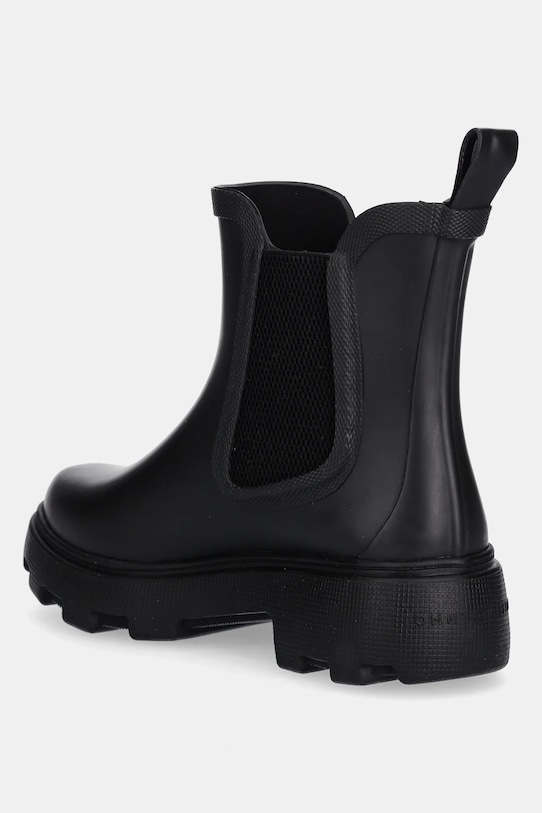 Резиновые сапоги Rubber Flag Cleated Rainboot с протектором Tommy Hilfiger, черный — фото 3