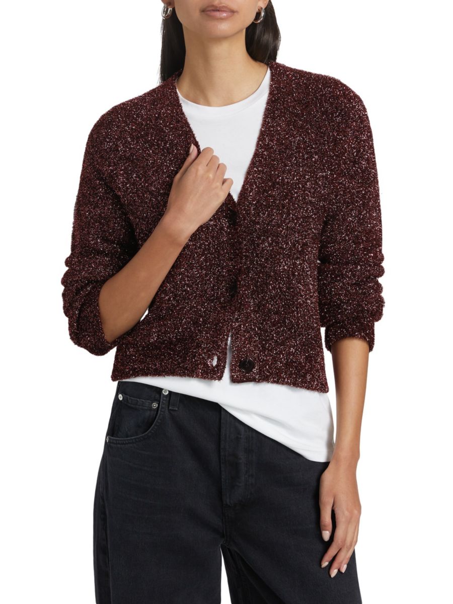 

Металлический кардиган Kalena Derek Lam 10 Crosby, цвет Raspberry