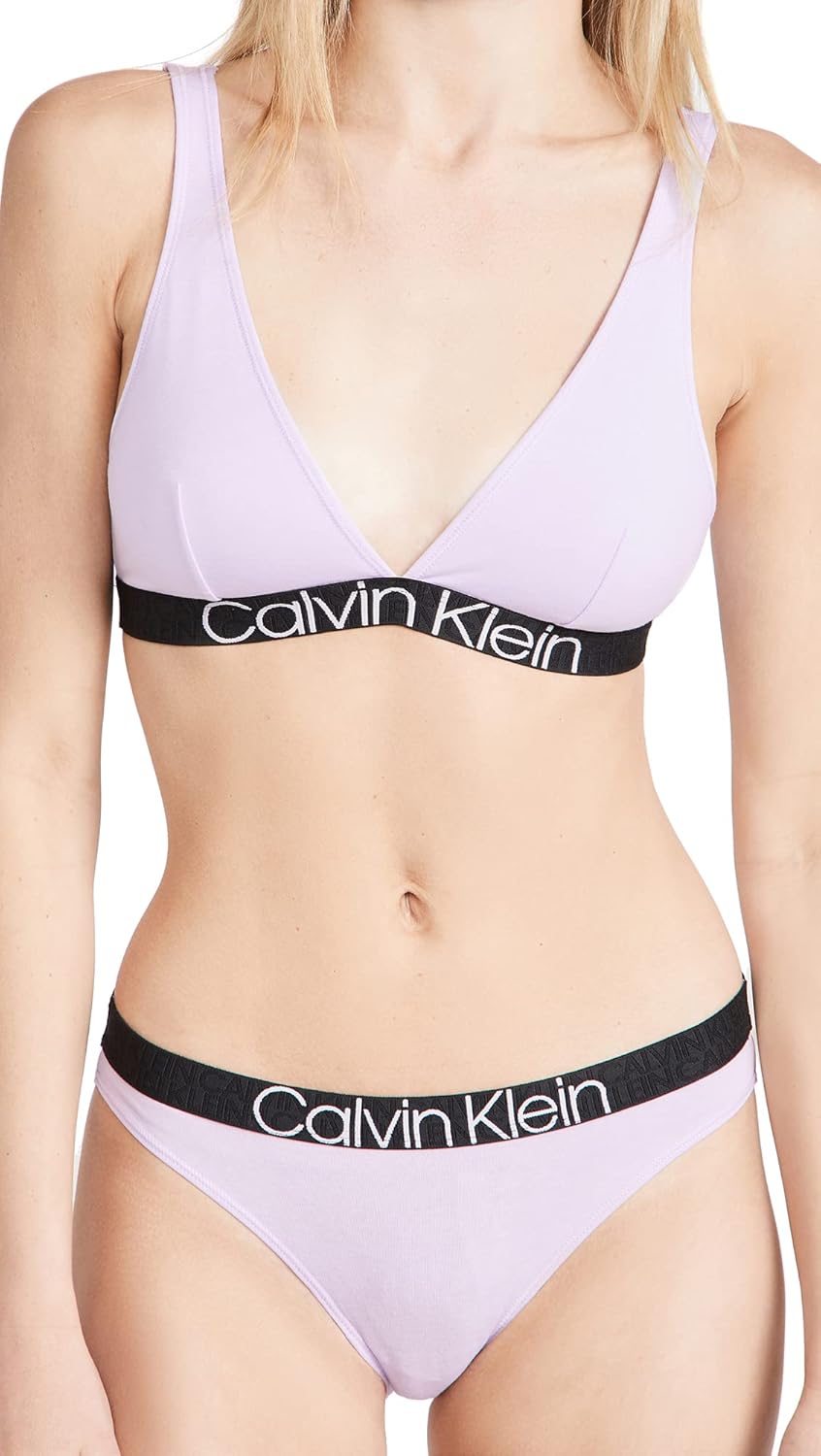 

Calvin Klein Womens Reconsidered Comfort Unlined Triangle BraletteBra, Ambiant Lavendar