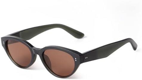 

Ретро-солнцезащитные очки коричневого цвета для женщин и мужчин, солнцезащитные очки в оправе «кошачий глаз» с заклепками, женские очки с защитой от УФ-излучения UV400 MTZJH, C3