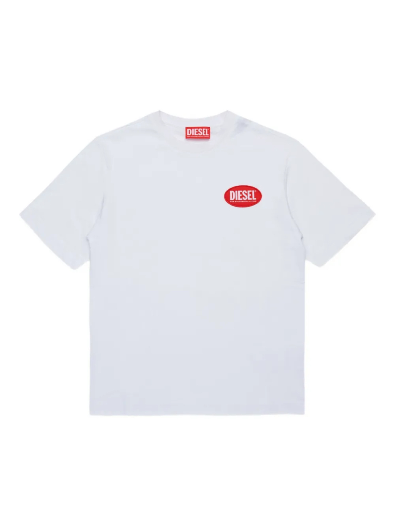 

Diesel Kids футболка с нашивкой-логотипом, белый