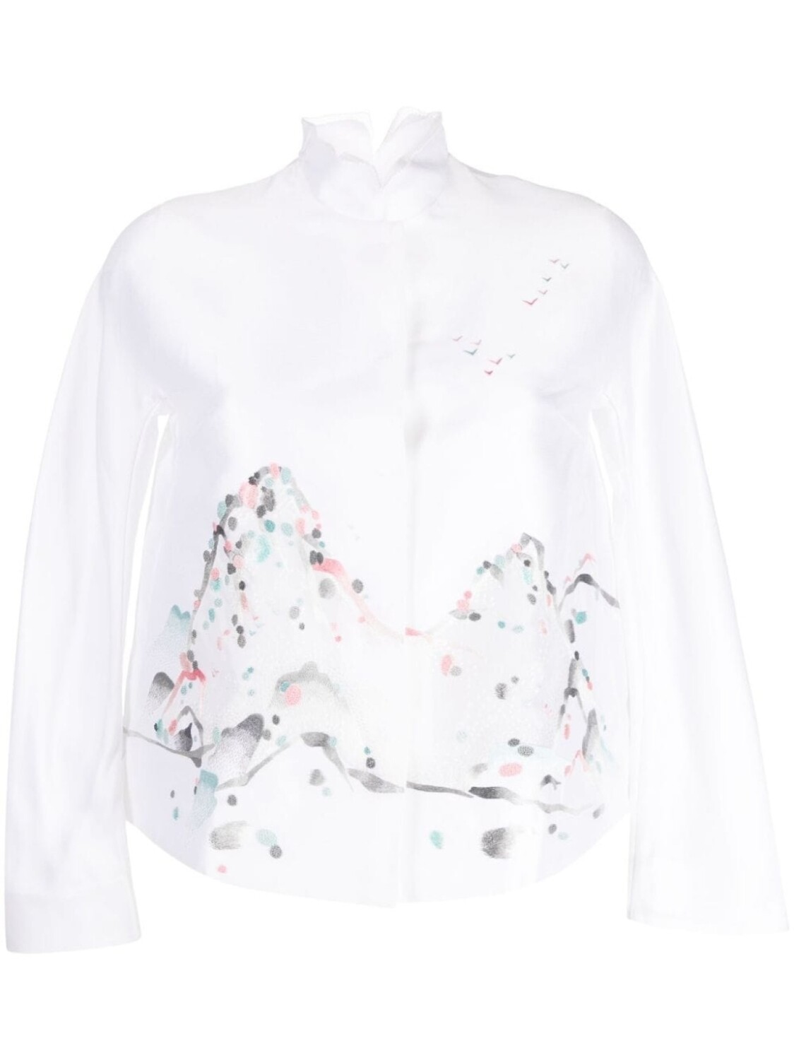 

SHIATZY CHEN куртка Renascent Collection с цветочным принтом, белый