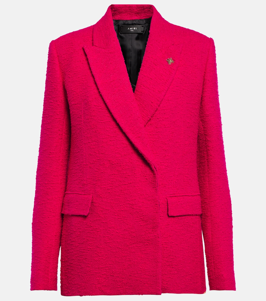 

Двубортный пиджак-букле Amiri, Fuschia