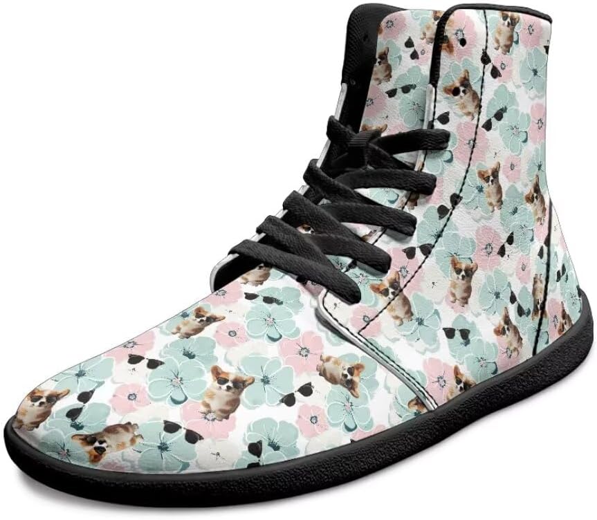 

Мужские босоножки с принтом милых животных, легкие с широкой носочной частью, антискользящие, высокие кроссовки с нулевым перепадом подошвы Getelinseng, Sunglass Dog