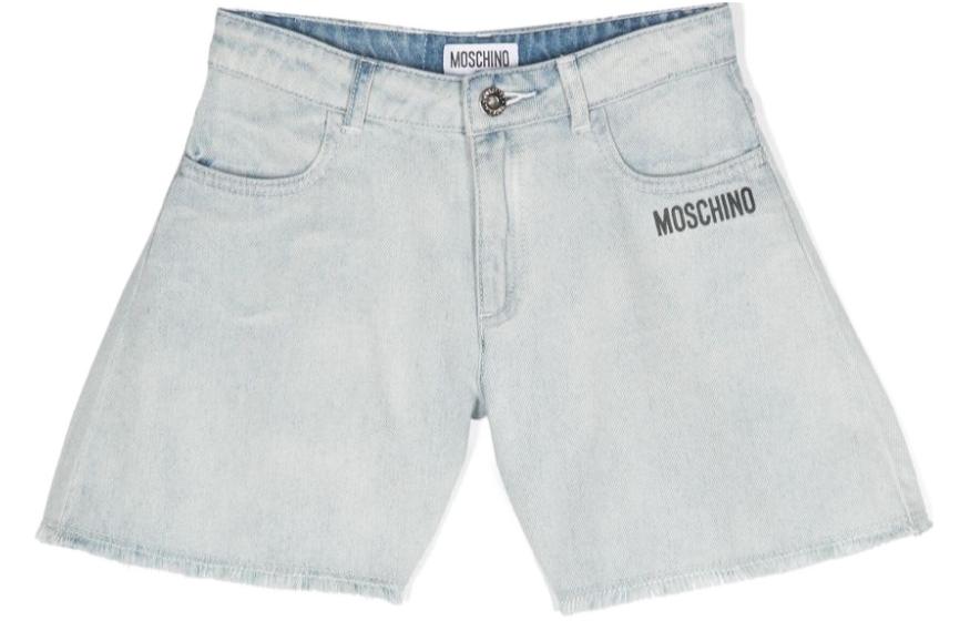 MOSCHINO Детские шорты SS24 Детские светло-голубые — фото 3