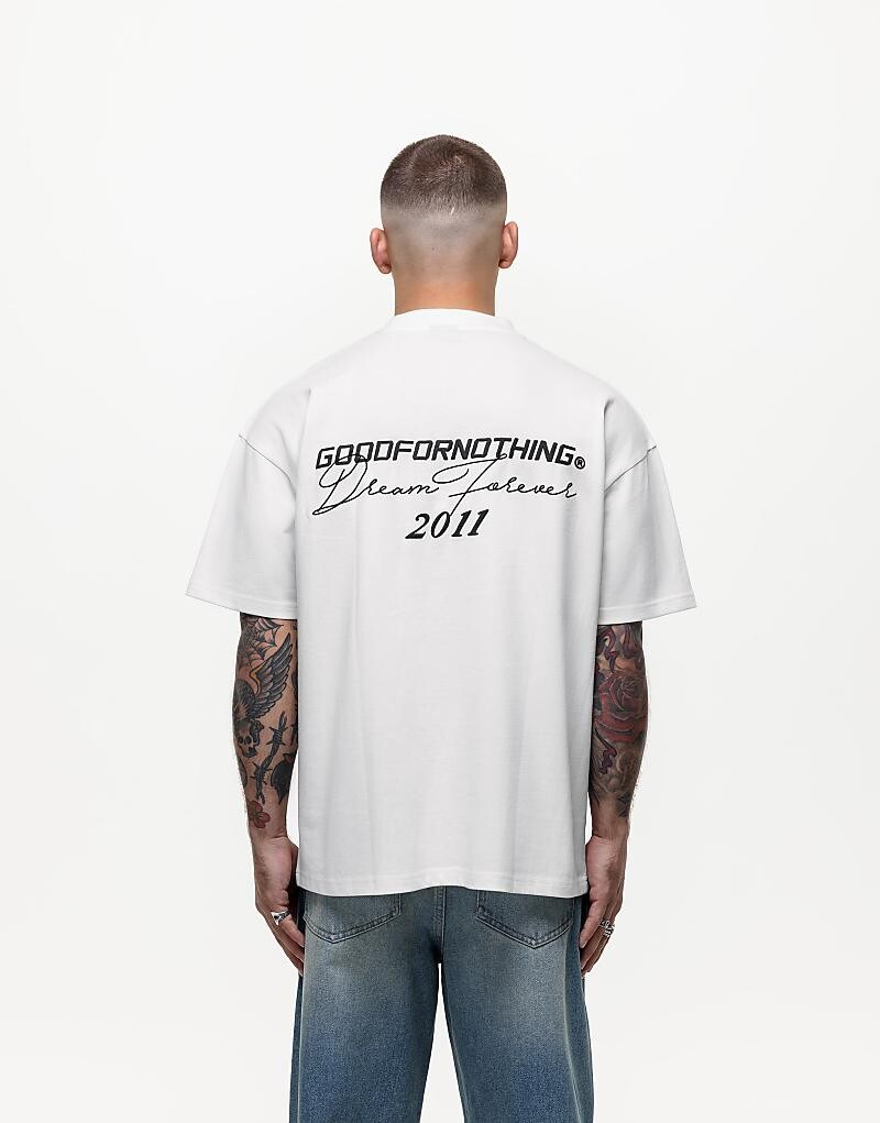 

Белая футболка оверсайз Good For Nothing с логотипом на спине