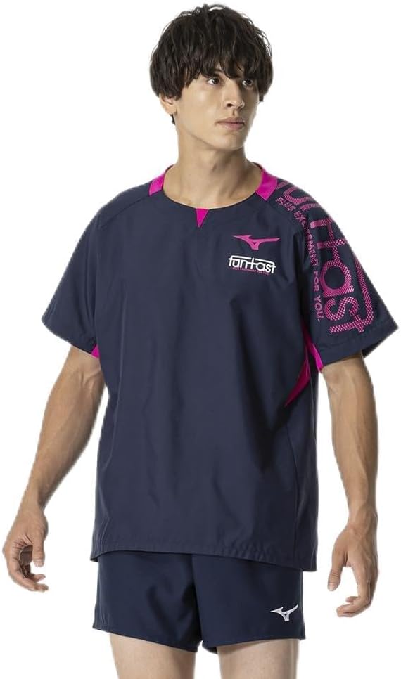 

Футболка унисекс с коротким рукавом Mizuno V2MEB100 V2MEB100 для горнолыжного спорта, темно-синий/пурпурный