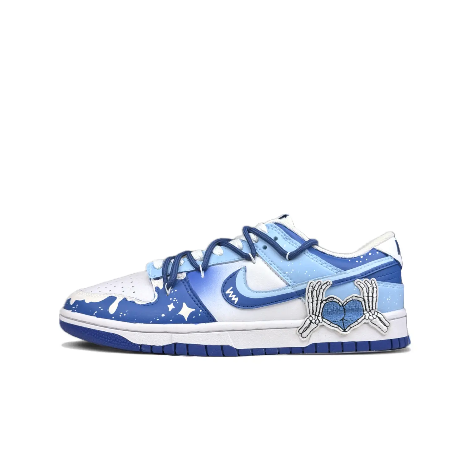 

Кроссовки Nike Dunk Skateboard Shoes Women's Low-Top Blue White, Синий, Кроссовки Nike Dunk Skateboard Shoes Women's Low-Top Blue White