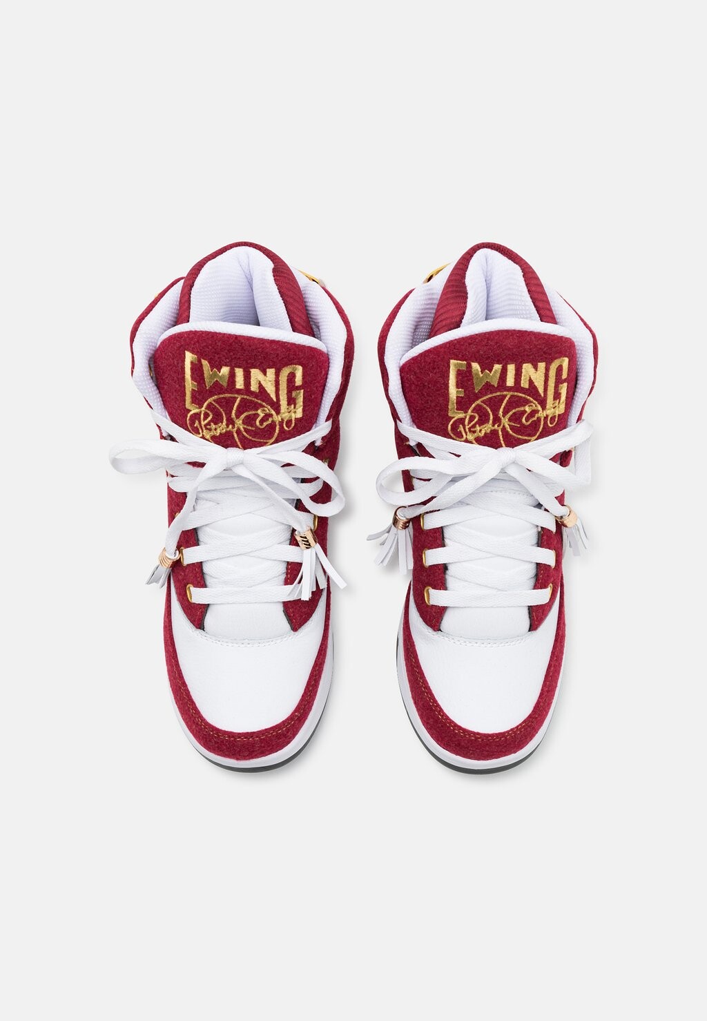 Высокие кеды Patrick Ewing, цвет red/white/pale gold — фото 4