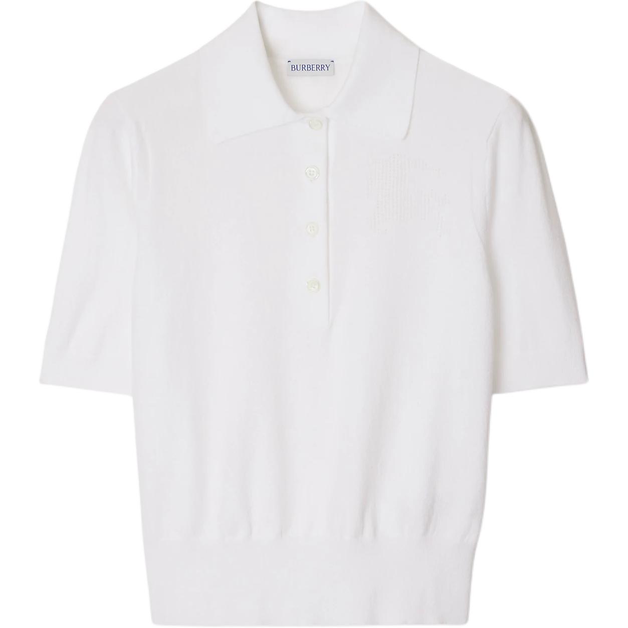 

Футболка-поло с аппликацией логотипа Burberry, chalk белый