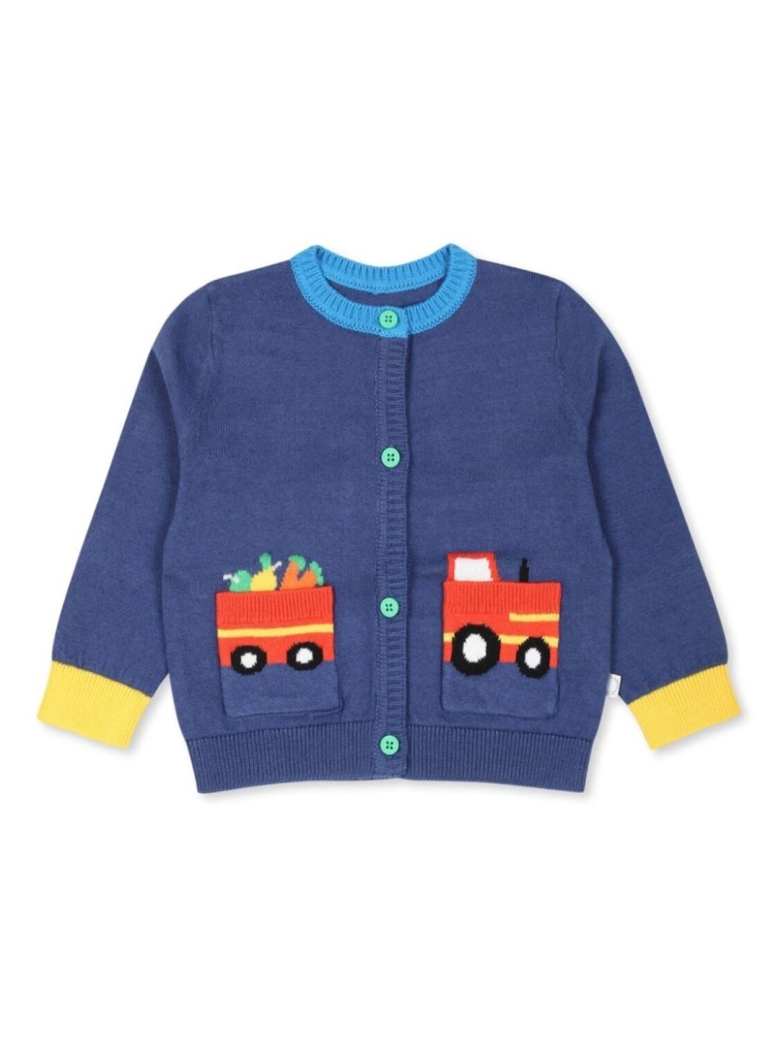 

Stella McCartney Kids кардиган с ребристым краем, синий