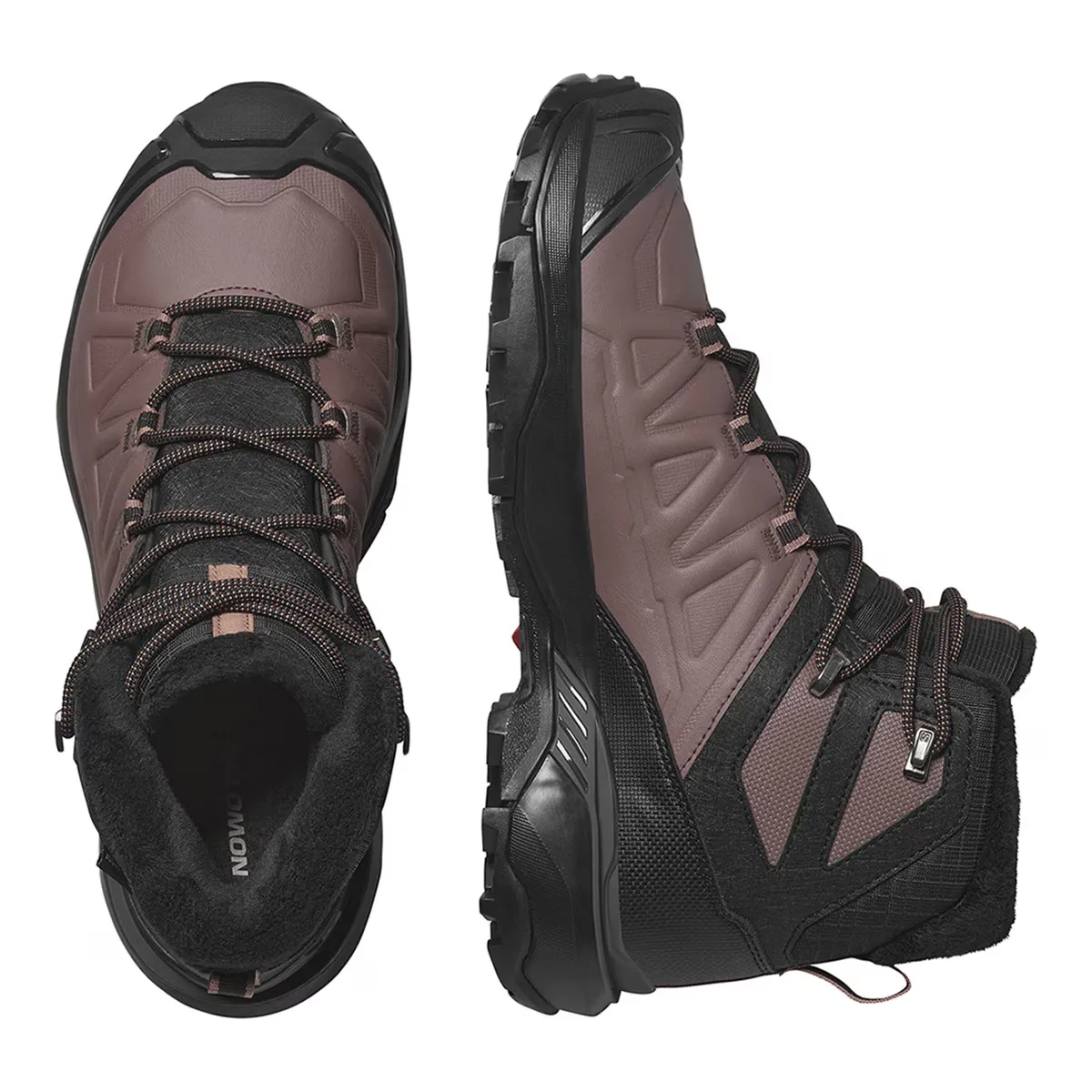 Женские зимние ботинки Salomon X ULTRA SNOWPILOT водонепроницаемые, черно-коричневый — фото 3