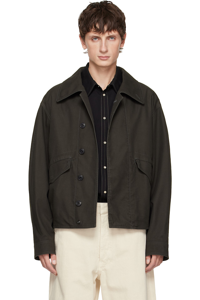 

Lemaire Хаки свободная куртка-блузон