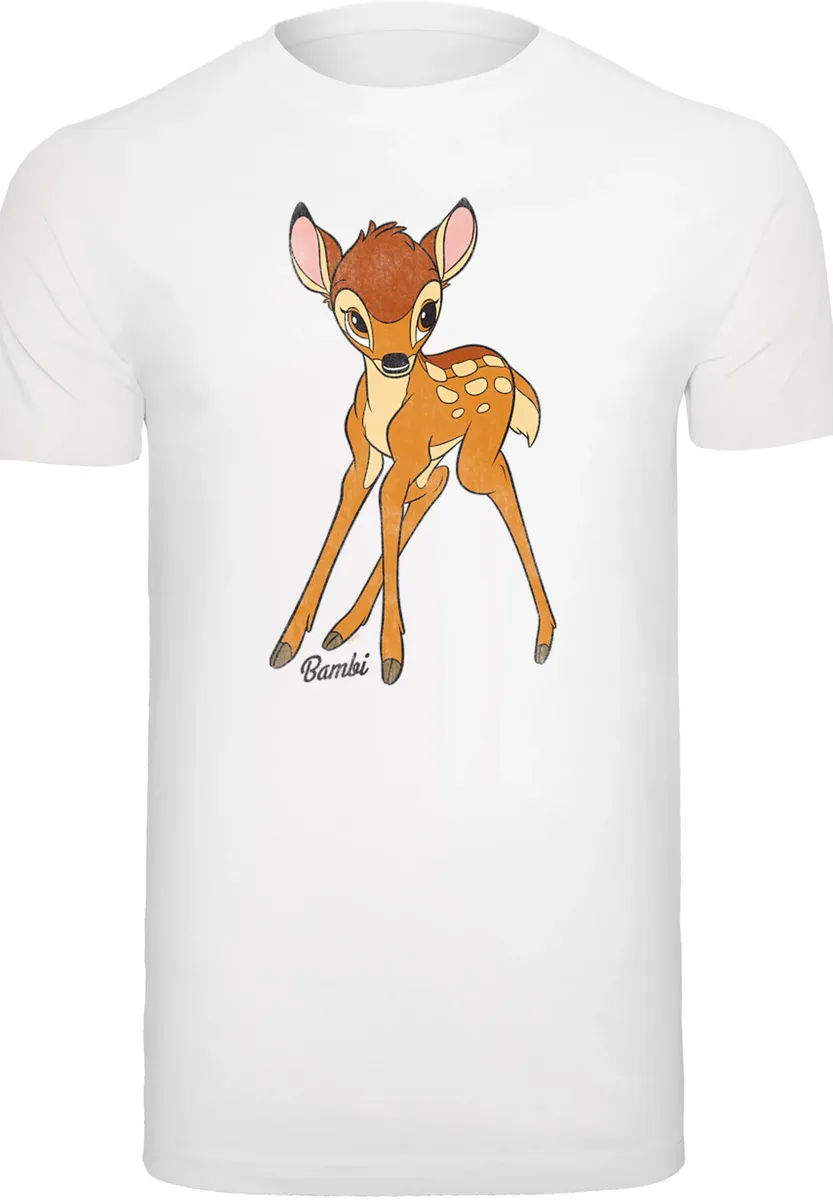 

F4NT4STIC рубашка с короткими рукавами "F4NT4STIC Мужская Disney Bambi-Classic с футболкой с круглым вырезом", белый