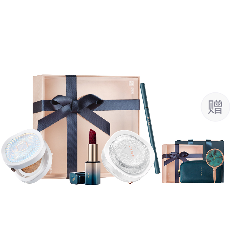 

Florasis Набор косметики Pink Rose White Box с натуральным матовым финишем эффект "без макияжа" комплект из четырех предметов