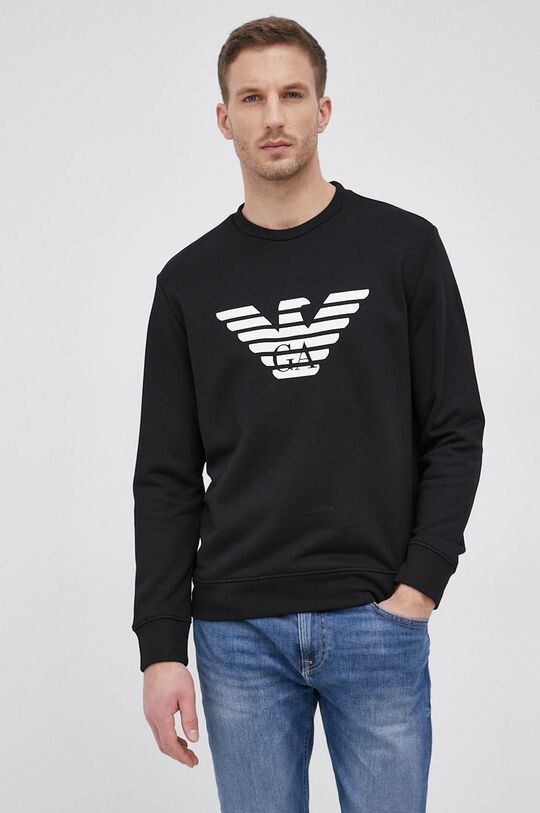 

Толстовка с капюшоном Emporio Armani, черный