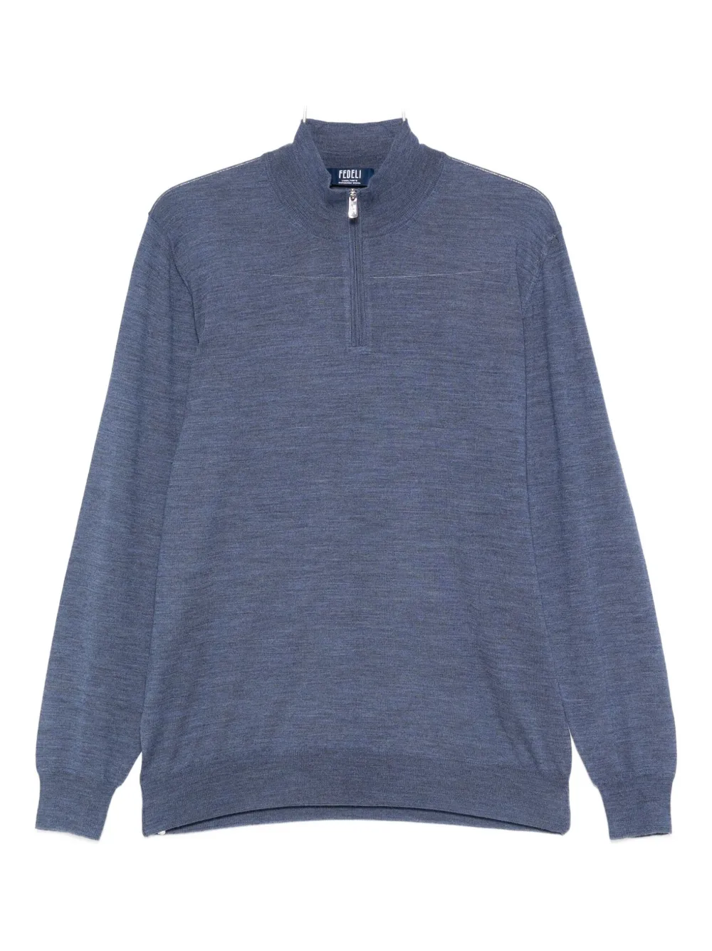 

Топ с воротником на молнии Fedeli, синий