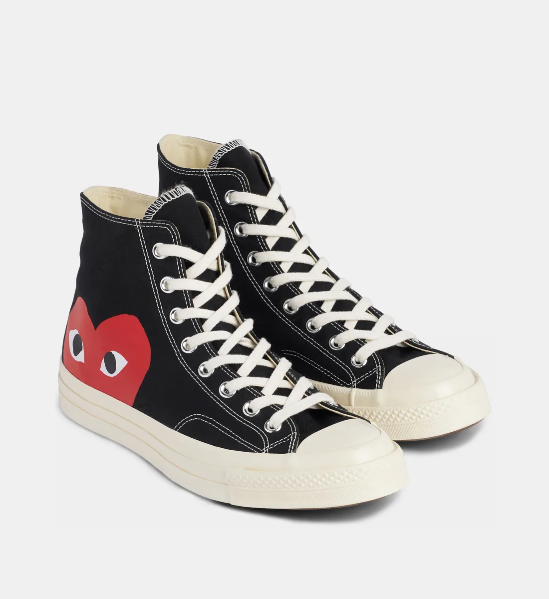 Высокие кеды Comme des Garçons PLAY X Converse из хлопка, синий — фото 2
