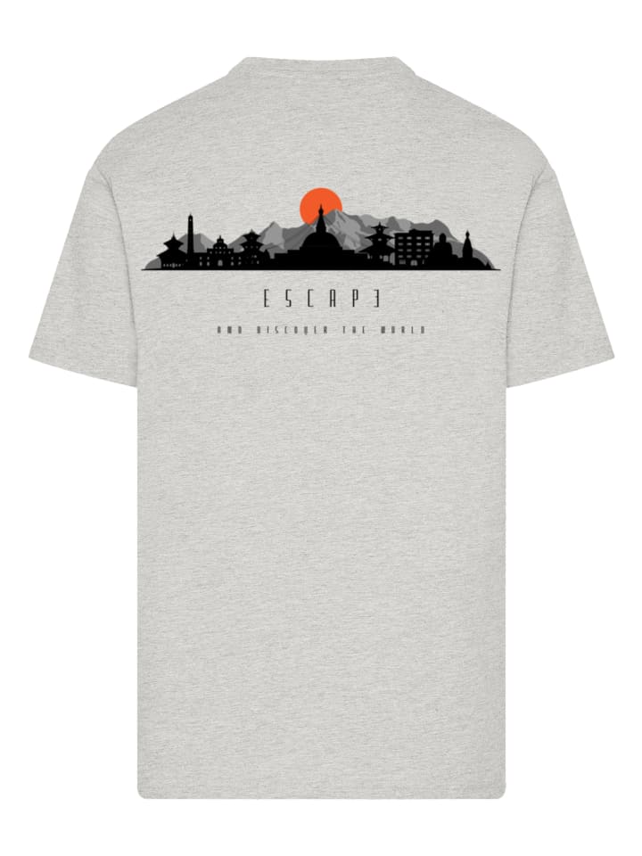 

Футболка Escape Discover the World Asian Town серого цвета в крапинку F4NT4STIC, Серый, Футболка Escape Discover the World Asian Town серого цвета в крапинку F4NT4STIC