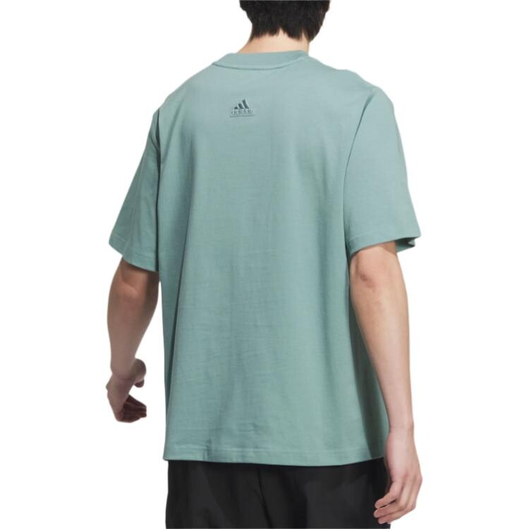 Футболка мужская голубая Adidas, голубой — фото 3