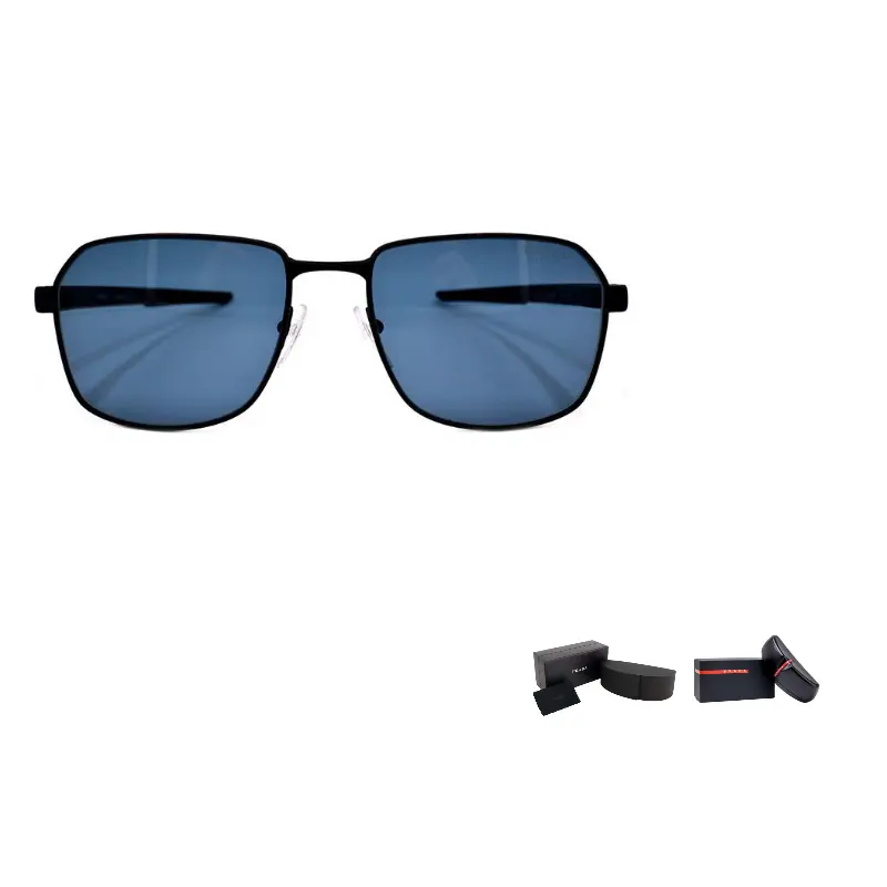 

PRADA Квадратные солнцезащитные очки Linea Rossa, Matte Black