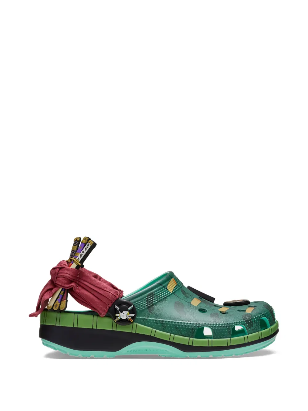 Классические сандалии "one piece roronoa zoro" Crocs, зеленый