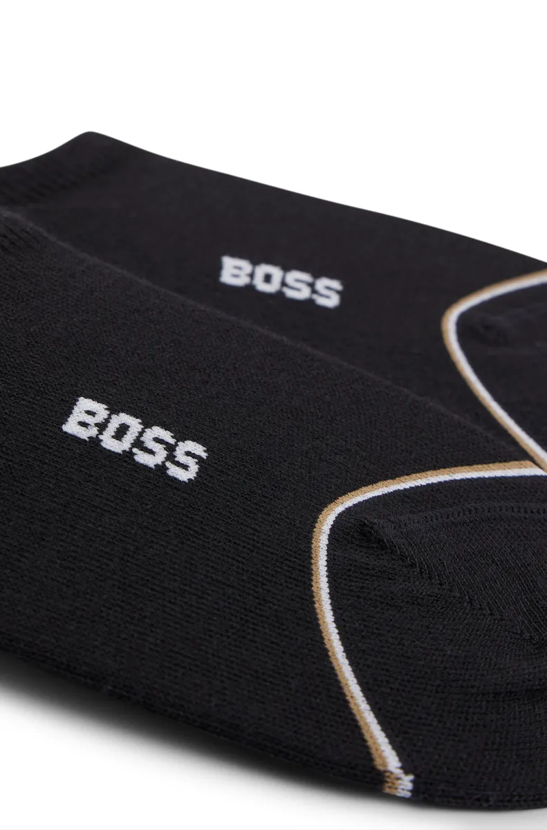 Деловые носки BOSS "2P LC Iconic CC W" (2 пары в упаковке, 2 шт. в упаковке), с вышивкой BOSS, черный — фото 3