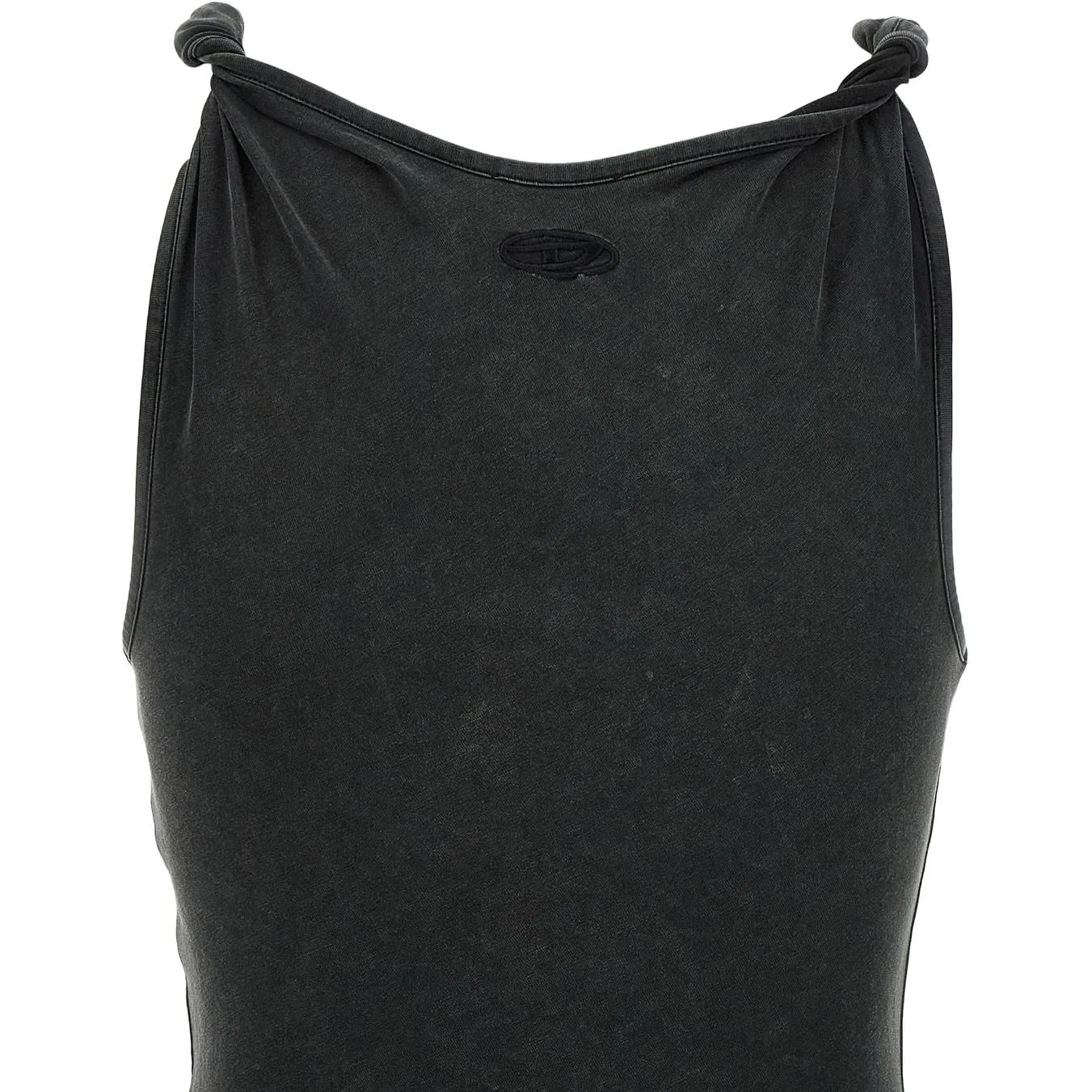 Платье D-Estiga-S1 с эффектом потертости и скрученными бретелями DIESEL, Black — фото 4