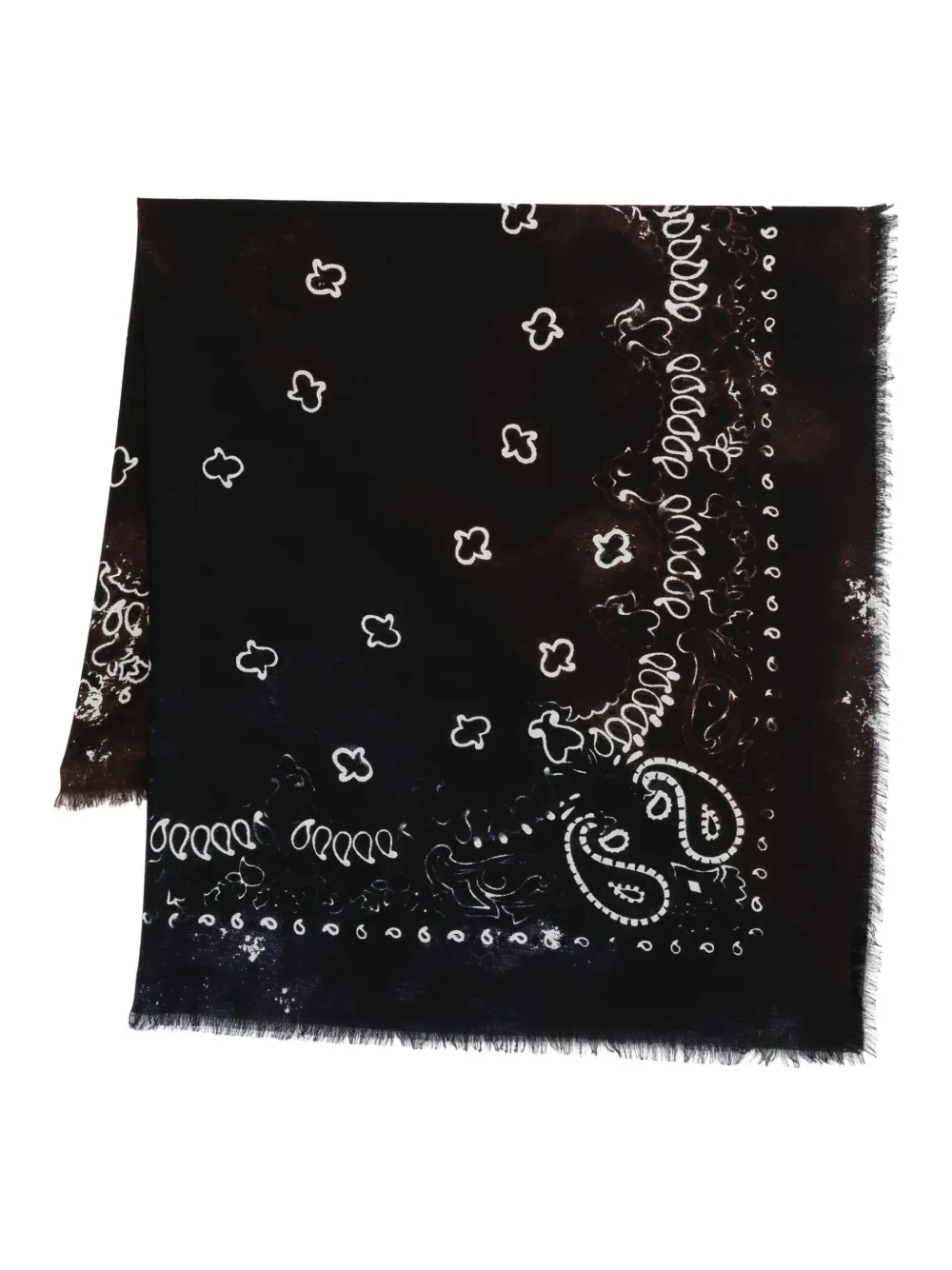 

Шерстяной шарф с узором пейсли Destin, синий